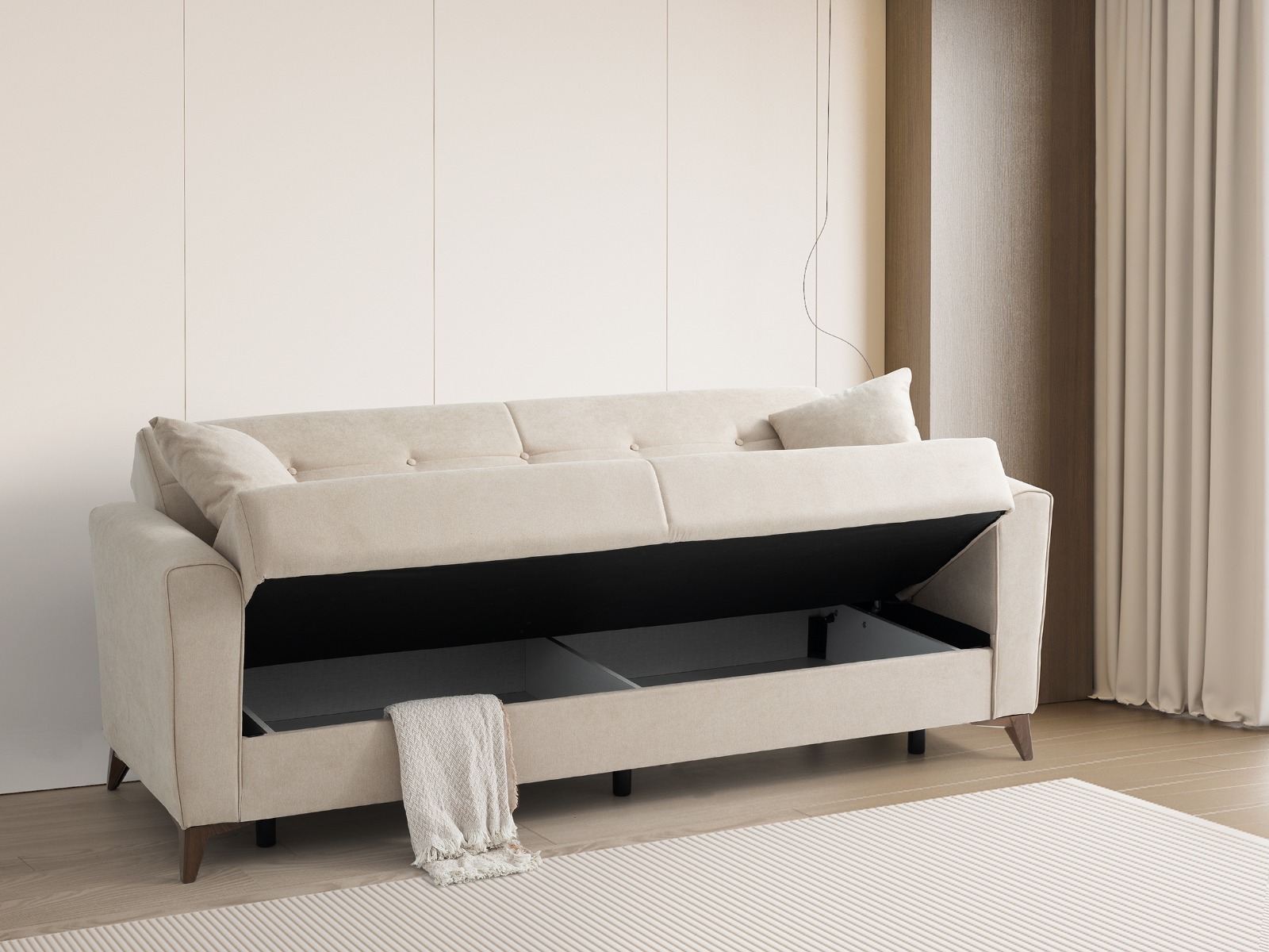 Trend Yatak Life Modern Lüks Üçlü Kanepe - Yüksek Sırt Destekli Koltuk - Alternatif Görsel 3